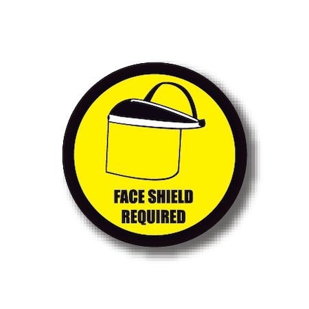 Ergomat 17in CIRCLE SIGNS - Face Shield Required DSV-SIGN 289 #6006 -UEN